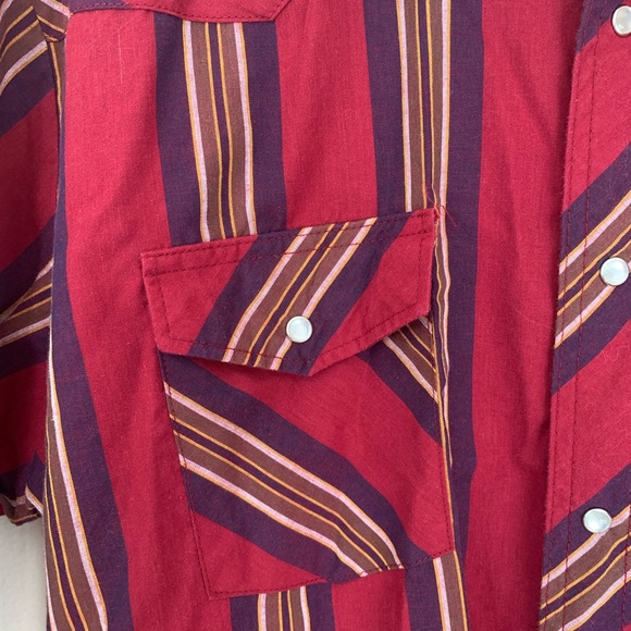 Wrangler // VTG Western Striped Button Down - Picture 8 of 12